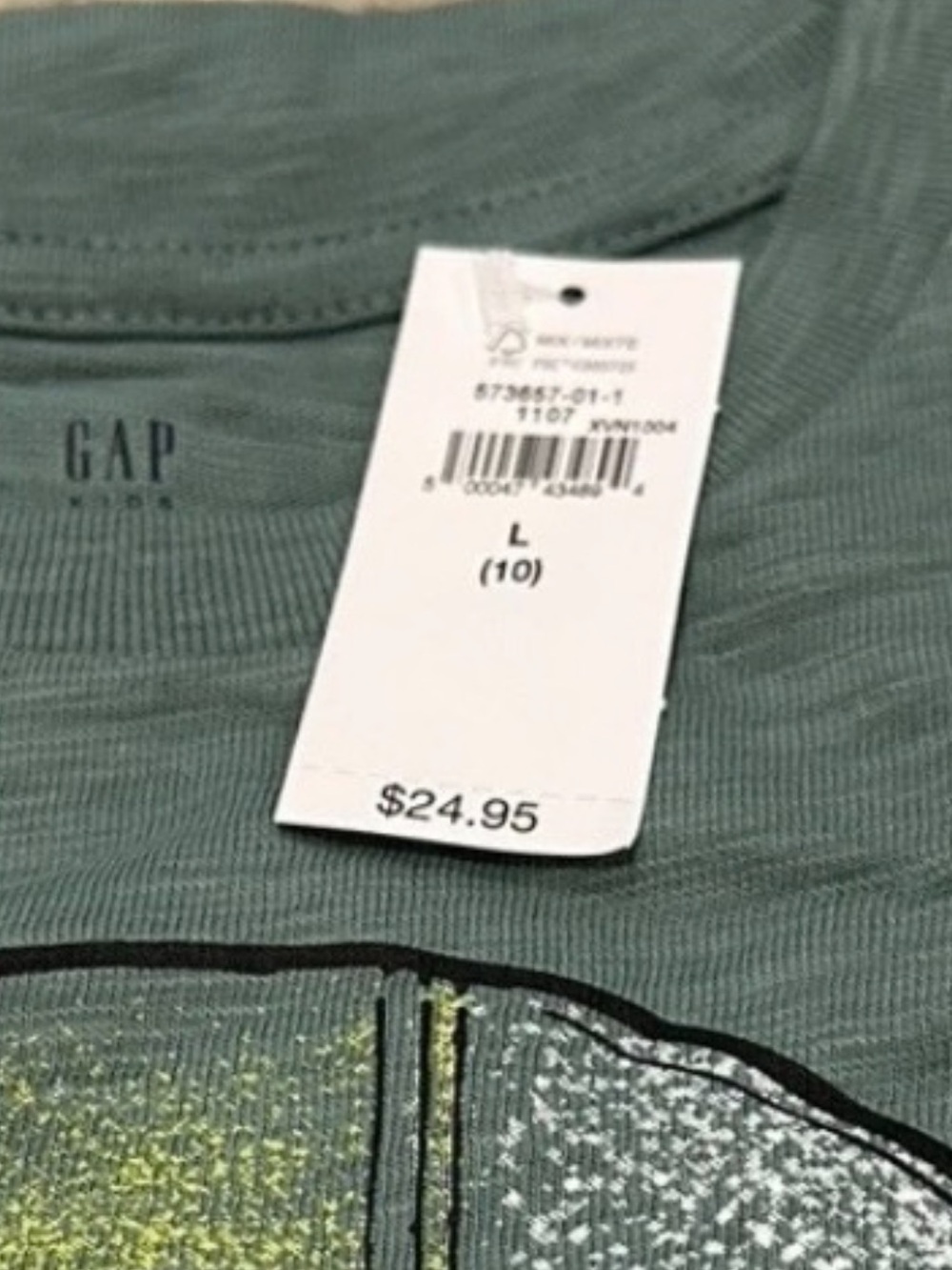 GAP Green Helmet Graphic Short Sleeve Tee - Picture 4 of 4